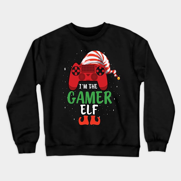 I'm the gamer elf ... Christmas gift for gamers Crewneck Sweatshirt by DODG99